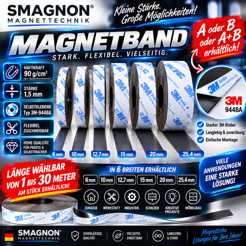 Magnetband selbstklebend