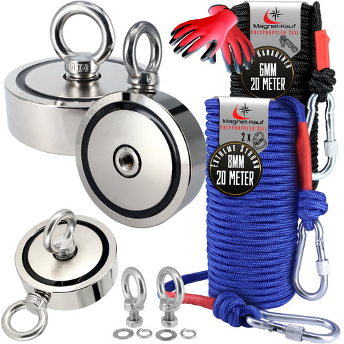 Bergemagnet set mit seil - set,